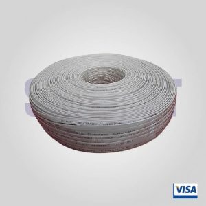 CABLE TELEFONICO DE 6 HILOS PLANOS 300 Mt CREMA